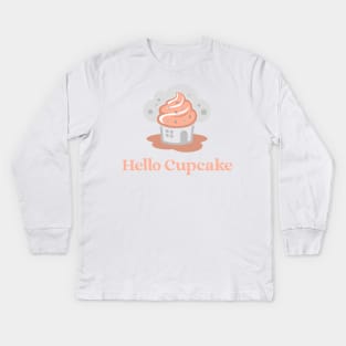 Hello Cupcake Kids Long Sleeve T-Shirt